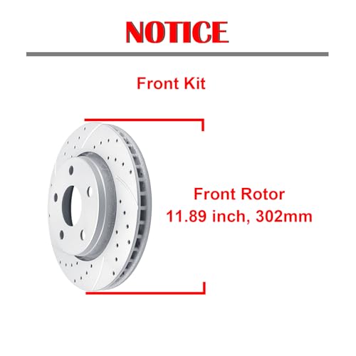 Image of Acinoparts Front Brake Kit for 2007 2008 2009 2010 2011 2012 2013 2014 2015