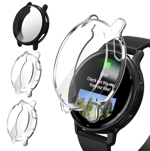 [Vestibilità Perfetta] --- La custodia trasparente viene tagliata e lavorata con precisione e la posizione di apertura precisa consente di utilizzare facilmente tutti i controlli, i pulsanti e i sensori dell'orologio. Ricarica direttamente, non è necessario rimuovere la custodia.