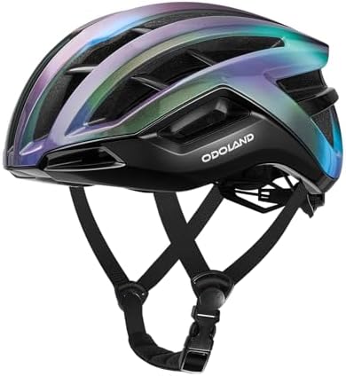 Odoland Fahrradhelm für Damen und Herren, Erwachsene Rennradhelm mit Belüftungssystem, Leicht Radhelm mit individuelle Größenanpassung, Cityhelm