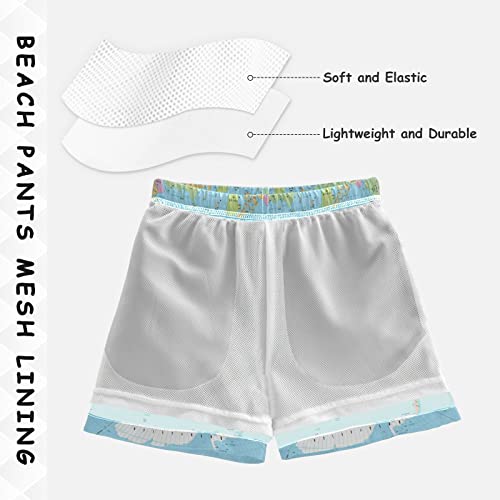 Colored World Map Boys Swim Trunks Toddler Swim Board Shorts Quick Dry Little Boy Swimwear Bathing Suits3