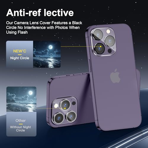 NEW'C 3x Privacy for iPhone 14 Pro Screen Protector (6.1 inches)+ 3x Camera Lens Protector, Sensor Protection,Case Friendly Tempered Glass Film + Dust Plug - Enhanced Privacy Angle of 28 Degrees by NEW'C - Image 7