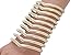 Women Fashion Jewelry Gold Metal Extra Long Cuff Bracelet Wrist Chevron Wonder Style