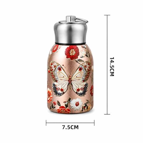 Image of 316 Stainless Steel Water Bottle, Hot & Cold water bottle, Butterfly Design | 300ml