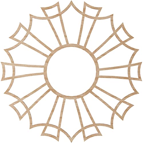 Image of Ekena Millwork 40 inchOD x 14 1 /8 inchID x 3 /8 inchT Augustus Wood Fretwork Pierced Ceiling Medallion, Alder