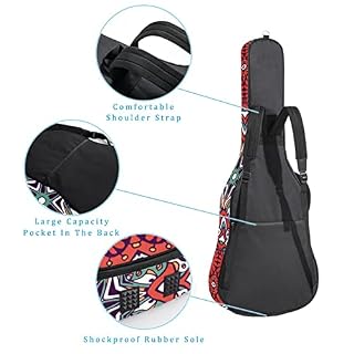 Étui à dos rembourré pour guitare acoustique classique, Multicolore 10., 42.9×16.9×4.7 in, Organiseur de sac - Les Beatles, Paul McCartney, John Lennon, RIngo Starr, George Harrison Étui à dos rembourré pour guitare acoustique classique, Multicolore 10., 42.9x16.9x4.7 in, Organiseur de sac – Image 3