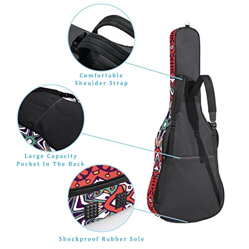 Étui à dos rembourré pour guitare acoustique classique, Multicolore 10., 42.9×16.9×4.7 in, Organiseur de sac - Les Beatles, Paul McCartney, John Lennon, RIngo Starr, George Harrison Étui à dos rembourré pour guitare acoustique classique, Multicolore 10., 42.9x16.9x4.7 in, Organiseur de sac – Image 4