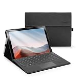 Omnpak for Microsoft Surface Pro 7+/ Pro 7 / Surface Pro 6 / Surface Pro 5 2017 / Surface Pro 4 に対応ケース 表面内蔵保護カバー 多視角 スタンド 軽量 薄型 ペンホルダー付き PU スマート カバー ブラック