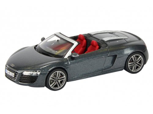 Audi R8 Spyder Gris 1/43 miniature de collection en zamac pour passionnés