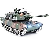 Supdex 1:18 RC Tank, 2.4G US M1A2 Metal Alloy Metal US M26 Remote Control Tank That Shoot BBS Model...