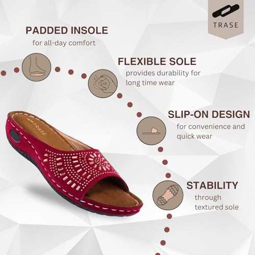 Image of TRASE Women Doctor Ortho Soft Fancy Slippers, Comfortable Sandals For Women, Lightweight Diabetic And Orthopedic Footwear, Ideal For Knee And Foot Pain Relief