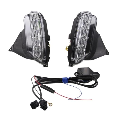 Riloer Front DRL Driving Fog Light, Turn Signal Night Time, Compatible with Toyota 2016-2017 Vios, Daytime Running Light 3 Color LED