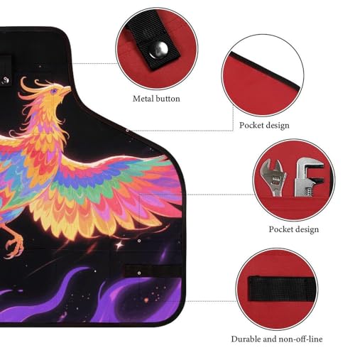 Delantal de trabajo Radiant Phoenix unisex resistente y ajustable miniatura 3