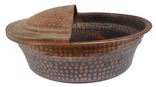 Rustic Matte Copper Foot Rub Spa Beauty Salon Massage Pedicure Bowl + Footrest