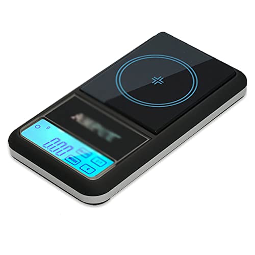 OUSIKA Bilancia digitale elettronica 500g/0.01g Mini bilancia da laboratorio ad alta precisione Display LCD Bilancia tascabile portatile for gioielli, oro e diamanti Bilancia (Color : Schwarz, Size