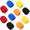 Microfoon windscherm schuimrubberen microfoonafdekking 10 stuks handheld podium microfoon windscherm van spons wasbaar…