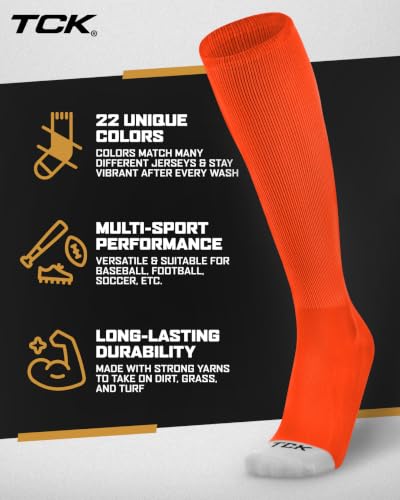 Image of Prosport Baseball Socks & Softball Socks, Kids & Adult Knee High Tube Sock