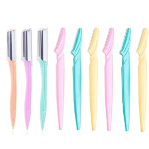Eyebrow Razor 9 Pack, Precision Facial Hair Trimmer for Women, Eyebrow Shaper Facial Razor for Men