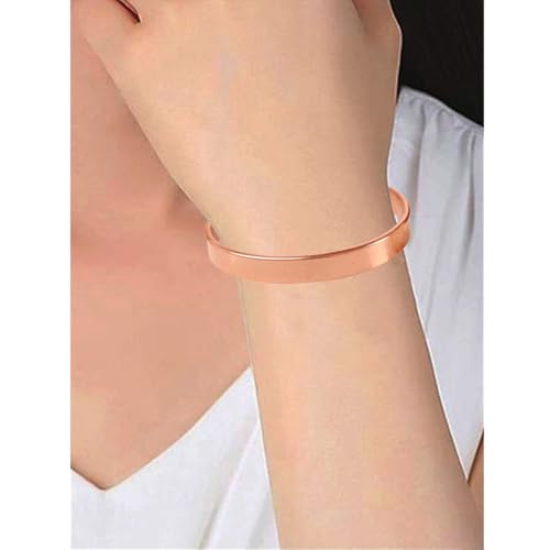 Touchstone Bracelet en cuivre de style tibétain. Forgé à la main avec du cuivre pur solide et de haut calibre. Élégance minimaliste simple – vue 9