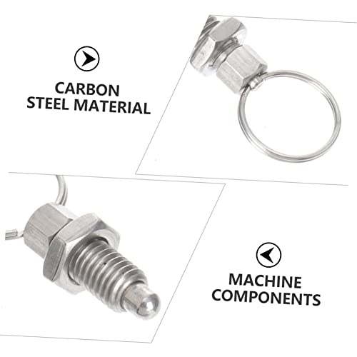 IWOWHERO 2St Schnellverschluss Frühling indexierender Hebering gefederter Stift schrumpffolie perforiert Ringstift Kolben Federverschluss Federstößel Nicht-Sperre Werkzeug Mechaniker m8