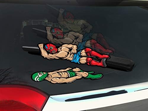 WiperTags Luchador Wrestling Cover and Decal for Rear Vehicle Wipers image 5
