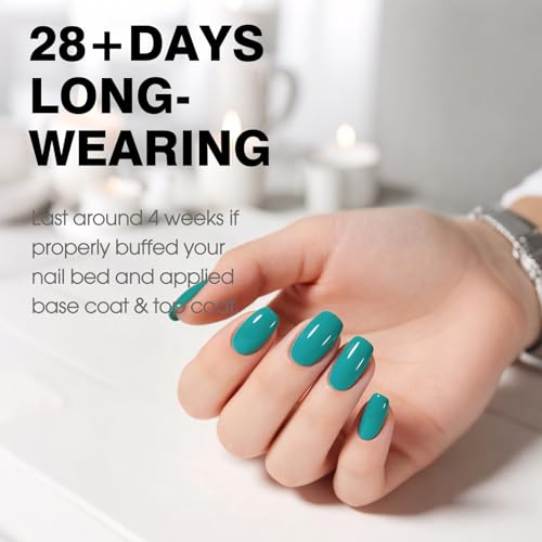 Image of CANNI 9ml Persian Green Blue Gel Nail Polish High Gloss UV LED Soak Off Gel