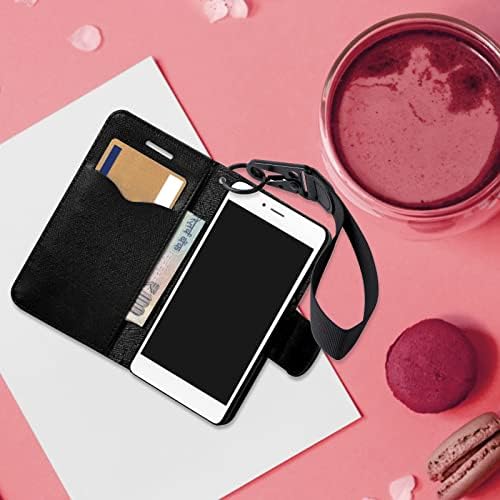 Yolev Wrist Lanyard Key Chain Wristlet Strap Keychain Holder Lanyard with Metal Key Rings for Car Keys ID Badges Card (Black)