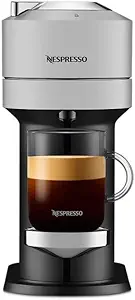 Nespresso Vertuo Next Deluxe Compact and Slim-Fit Design Coffee and Espresso Machine for 6 Cup Sizes of Coffee (Pure Chrome) with Nespresso Vertuo Sample Pack 12 Capsules (2 Items)