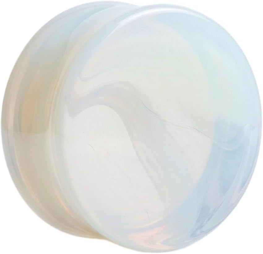 Opalite Organic Stone Ear Plugs Gauges Sold in Pairs
