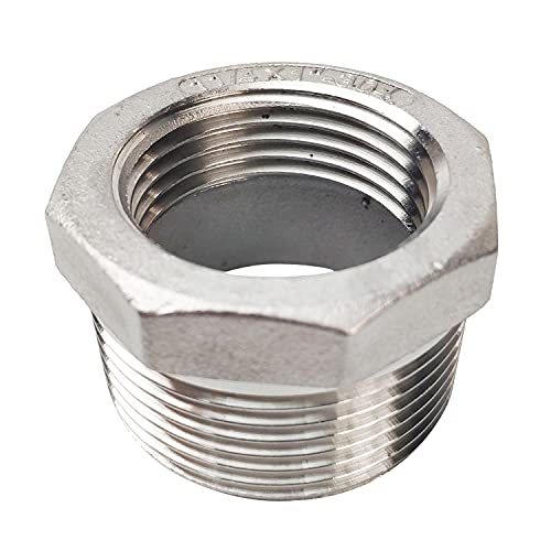 LOZOME 1-1/4\" Male x 1\" Female Thread Reducer Bushing Pipe Fitting, Adapter, Stainless Steel SS 304 NPT Reducer Bushing Pipe Hose Fitting