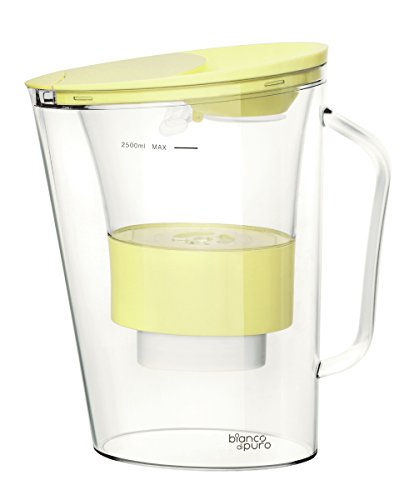 Bianco dipuro Aqualita 2,5L Wasserfilter + 1 Kartusche Karaffe Trinkwasser Filter (Zitrone) Cover