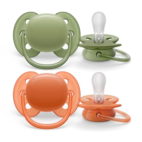 Philips Avent ultra-douce - sucettes, sucettes douces et souples pour bébés âgés de 18 mois et plus, 0% BPA, avec étui de transport stérilisateur, pack...
