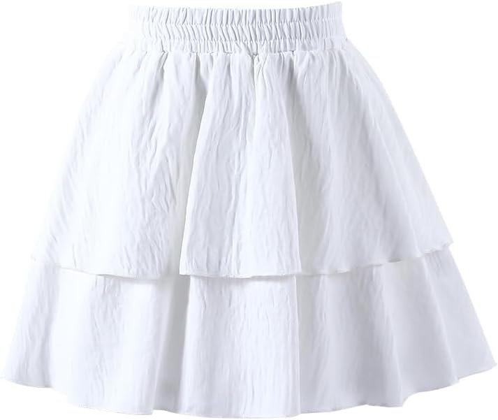 Magic Park 3-14Y Kids Ruffle Skirt Girl Tiered Skirt Summer Skorts