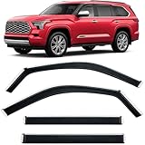 2023-2026 in-Channel Rain Guards for Toyota Sequoia Side Window Visor Deflectors SR5 Limited Platinum TRD Pro Capstone 2024 2025