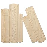 Books in a Row Reading Library Unfinished Wood Shape Piece Cutout for DIY Craft Projects - 1/8 Inch Thick - 6.25 Inch Size