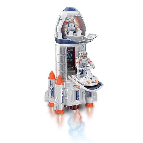 Nature Bound Rocket Ship Space Toy, Kids Spaceship Playset with Two Astronauts, Space Racer, and Accessories, Educational STEM Adventure