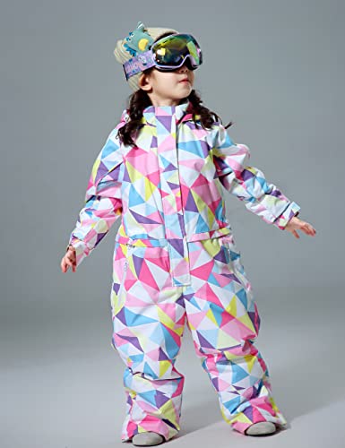 YEEFINE Boy and Girl's Snowsuit One Piece Ski Suits Jackets&Pants Waterproof Winter Warm Jumpsuits Snowboard Suit for Kids2
