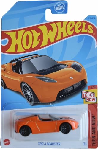 Hot Wheels Tesla Roadster 1:64 Escala Naranja miniatura 1