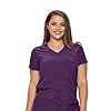 Monarch Uniforms Womens Scrub Top One Pocket Tuck In Scrub Top for Women (EGGPLANT) XL #1