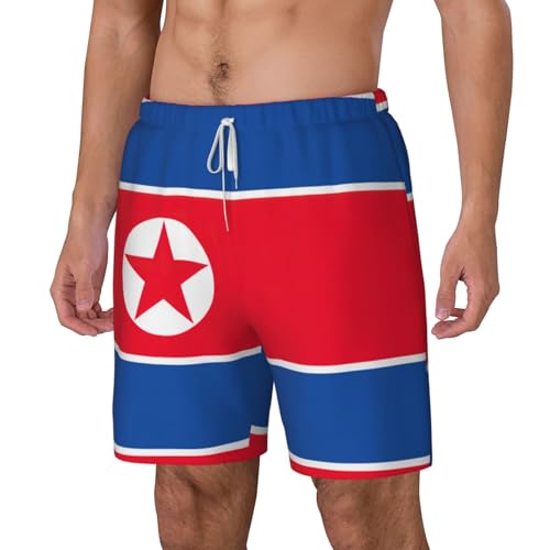 Short de plage EdWal drapeau coréen double couche pour homme