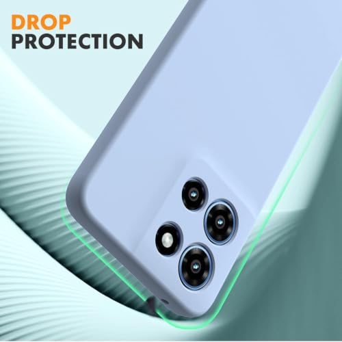Image of DIZORO Microfiber Candy Case Compatible for Motorola Edge 50 5g Smooth Touch Cushion Liquid Soft Silicone Gel Rubber Phone Cases Non-Slip Full Body Protective Shockproof Back Cover (Carolina)
