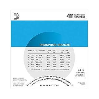 MARTIN Cordes Clapton phosphore bronze Light & D'Addario EJ16 Cordes en bronze phosphoreux pour guitare acoustique Léger… – Image 5