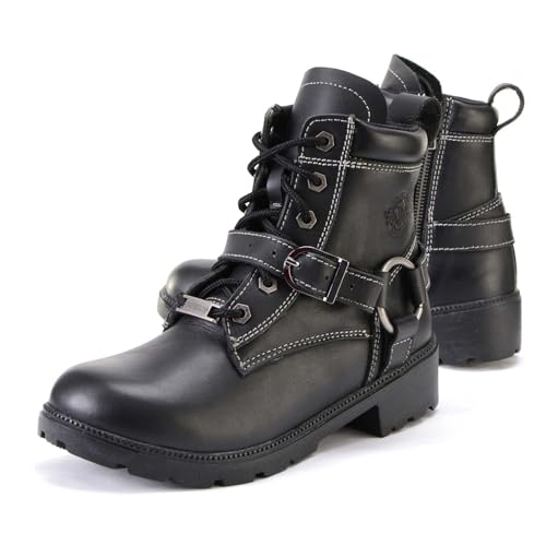 Image of Milwaukee Leather Women's Premium Leather Motorcycle Harness Boots Collection MBL - 9.5