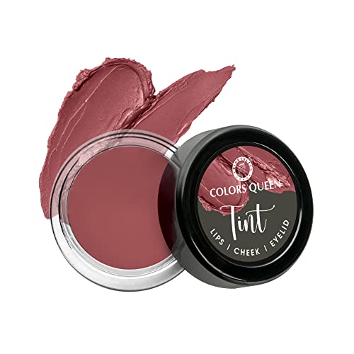 Image of Colors Queen Tint for Cheeks and Lips - Enriched with Vitamin E and Essential Oils | Matte Lip and Cheek Tint for Lips, Cheeks and Eyelids| Vegan and Cruelty Free Lip Tint for Women (01 - Crave For It)