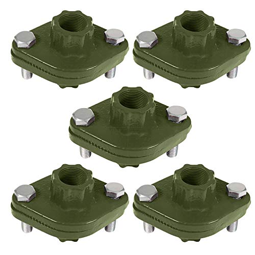 Image of Midline Valve S1428H-5 Green Circulator Flange with Nuts and Bolts for Grundfos Pumps High Grip Ductile Iron 1-1 /2 in. FIP (5 Pack)