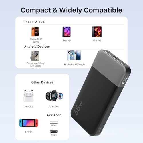 NOBIS Power Bank 35W 10000mAh Cargador Portátil miniatura 6
