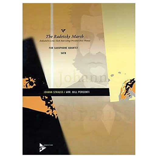 The Radetzky March: 4 saxophones (SATBar). Partition et parties.