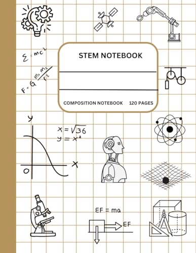 STEM NOTEBOOK: Grid Paper for science and math study | school supplies, 120 pages, 8,5" X 11" image 2