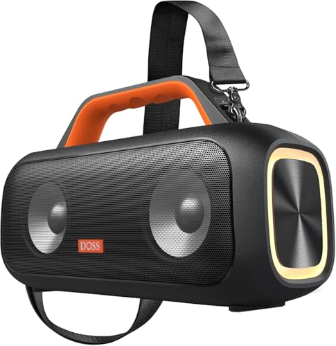 DOSS Extreme Boom S Bluetoothスピーカー 60W大音量 ワイヤレス ポータブルスピーカー アウトドア ブルートゥース スピーカー 【イルミネーション機能 IPX6防水 25時間再生 重低音強化 モバイルバッテリー機能搭載 USB