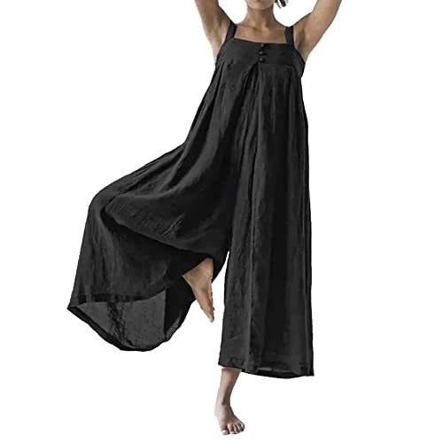 Damen Latzhose Oversize Baggy - Bequemer Overall Jumpsuit Für Sommer