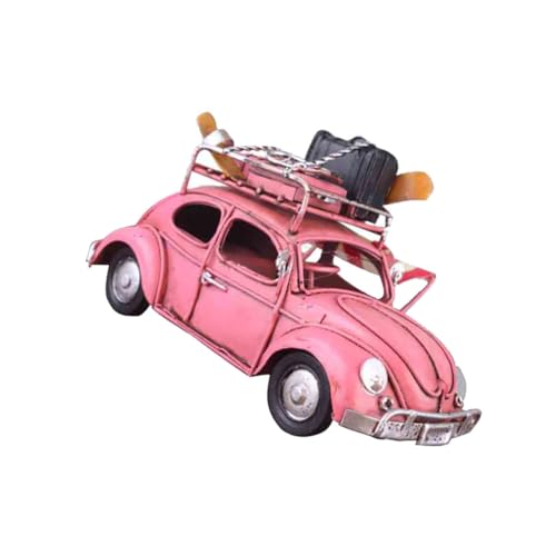 Modèle de Voiture en Fer Rose Vintage Décoration Maison Métal SHINEOFI
